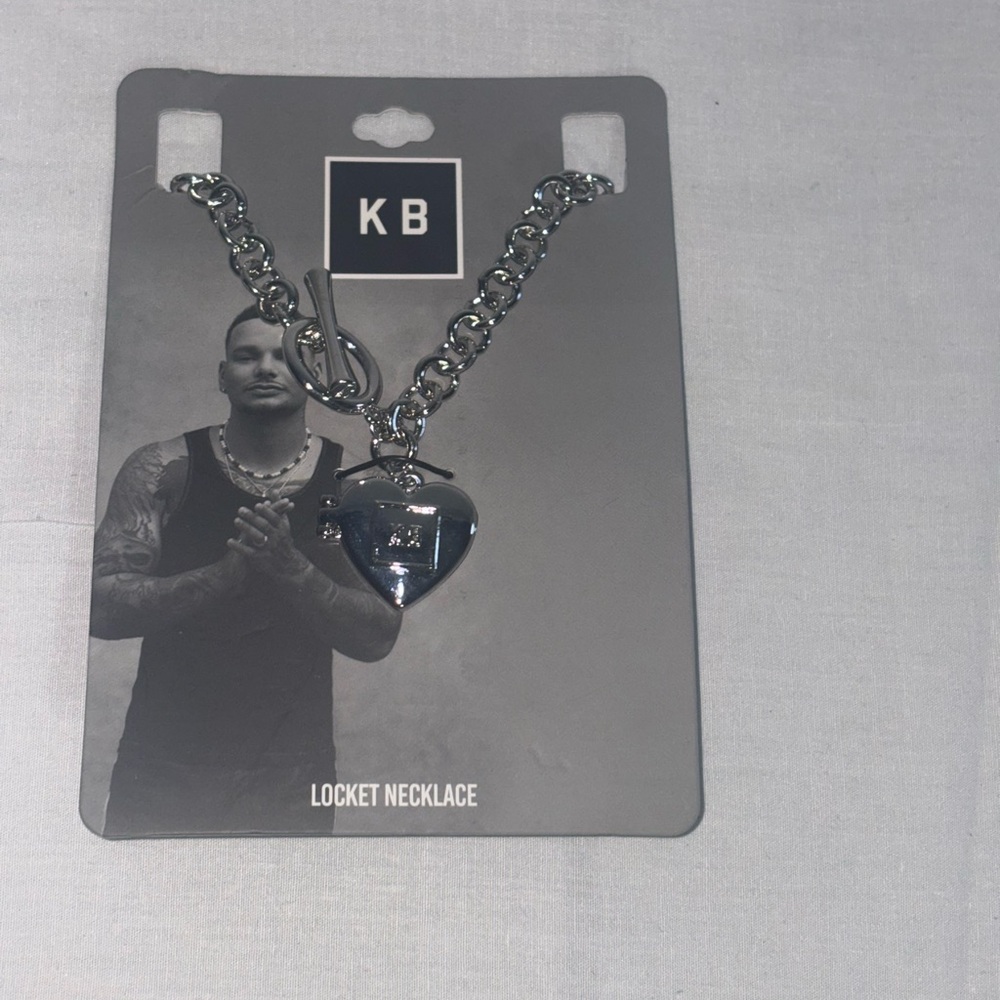 KB Silver Heart Locket Necklace